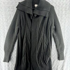 A New Day Women’s Dark Green Size Medium Olive Green Open Front Cardigan Sweater